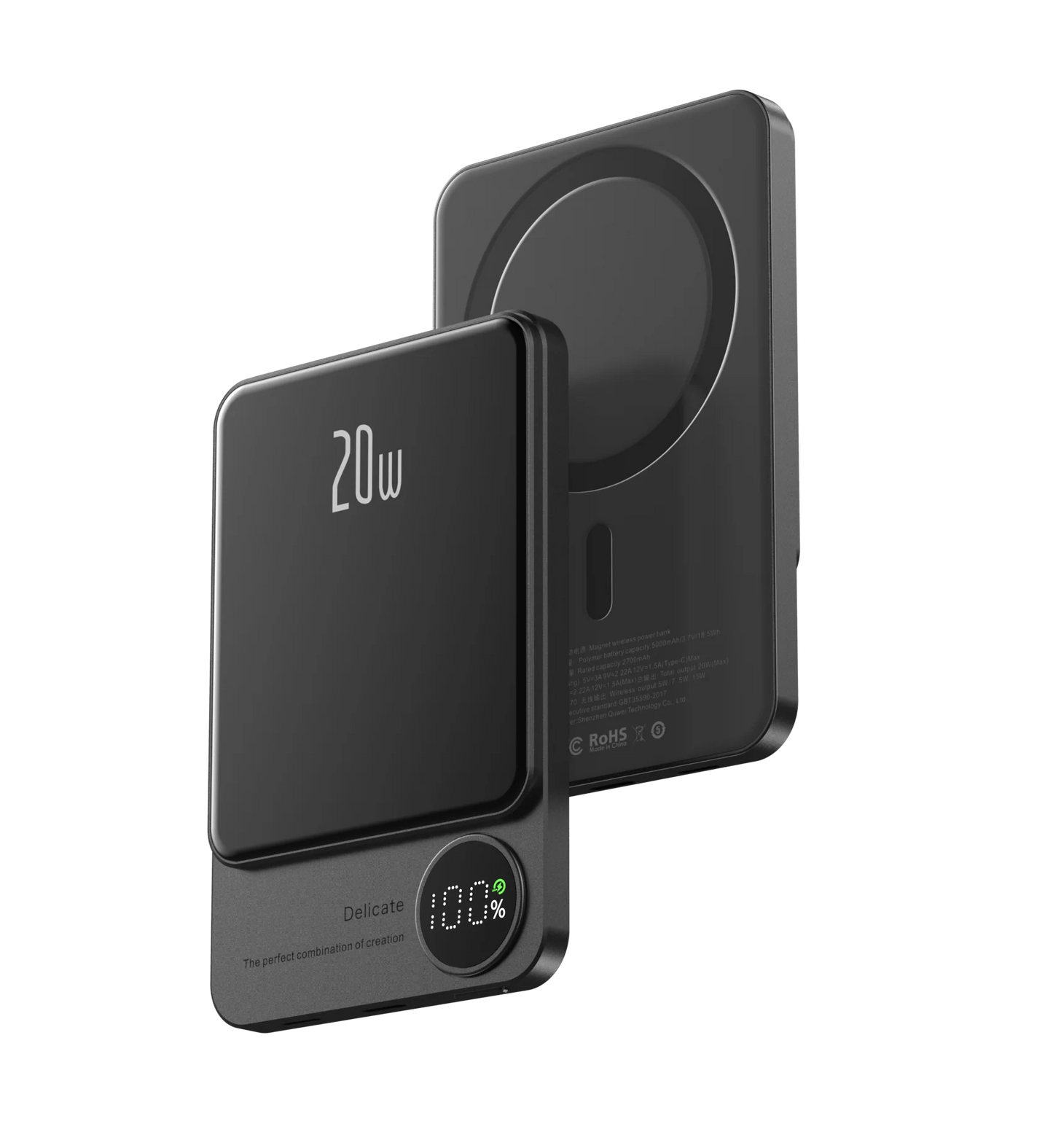 Alloy Magnetic Power Bank Wireless Fast Charger
