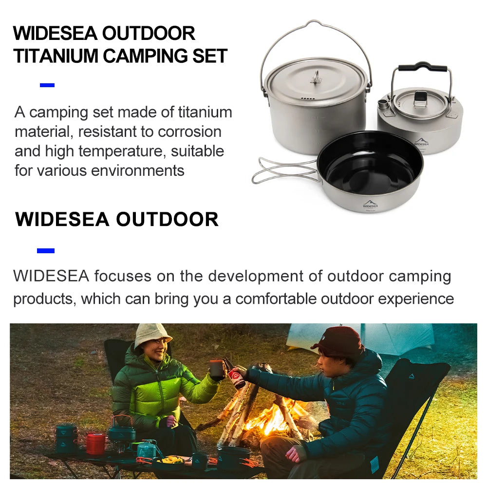 Widesea Camping Titanium Tableware Set