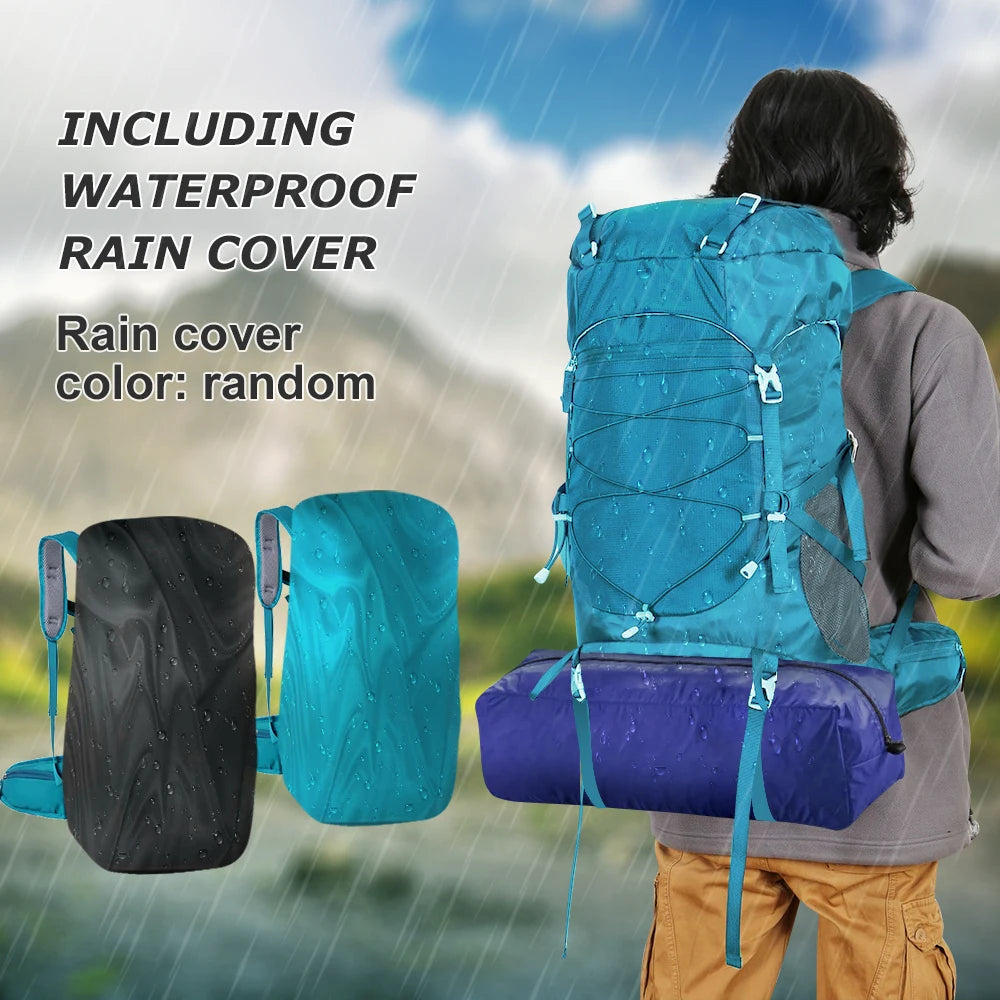 50L Hiking Backpack with Rain Cover