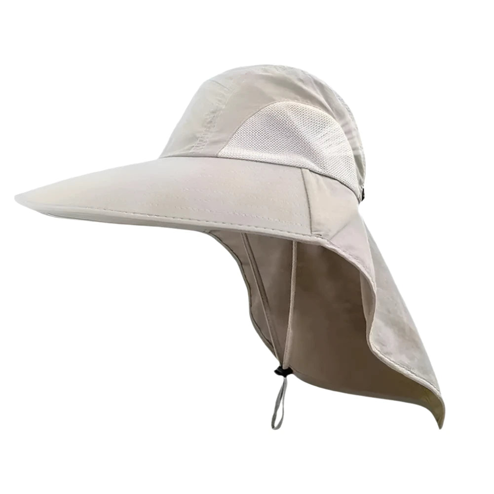 Wide Brim Sun Hat with Neck Flap