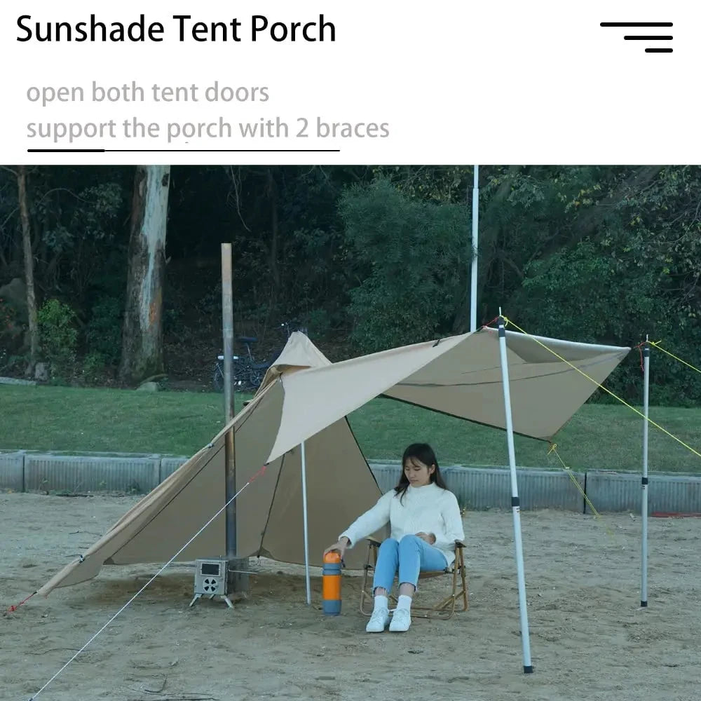 Camping Hot Tent with Chimney Window