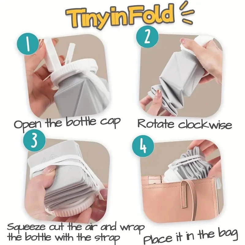 Square Silicone Folding Mug