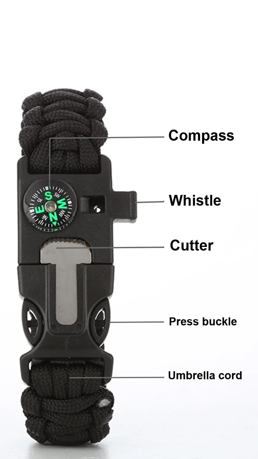 Outdoor LED Light Survival SOS Bracelet