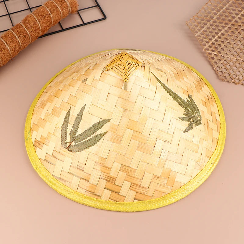 Chinese Retro Bamboo Rattan Fisherman Hat