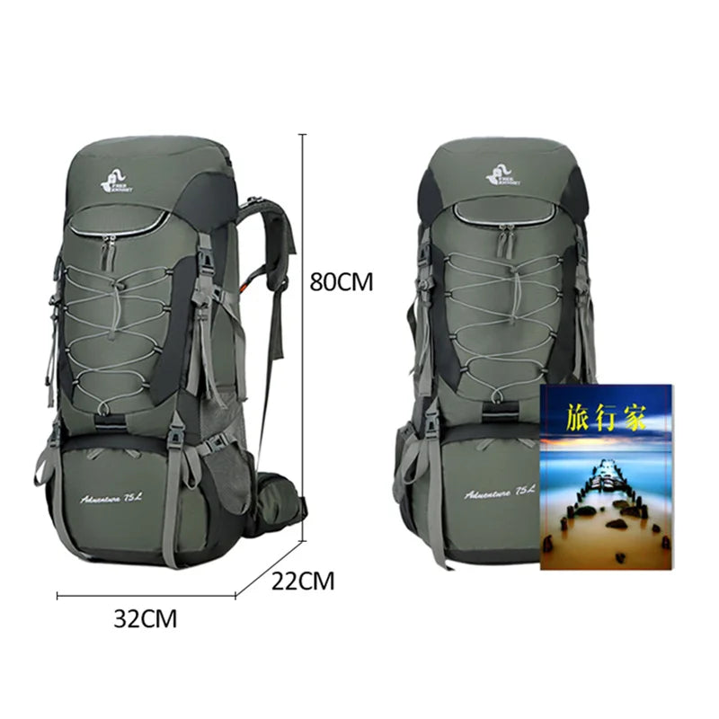75L Camping Backpack with Rain Cover