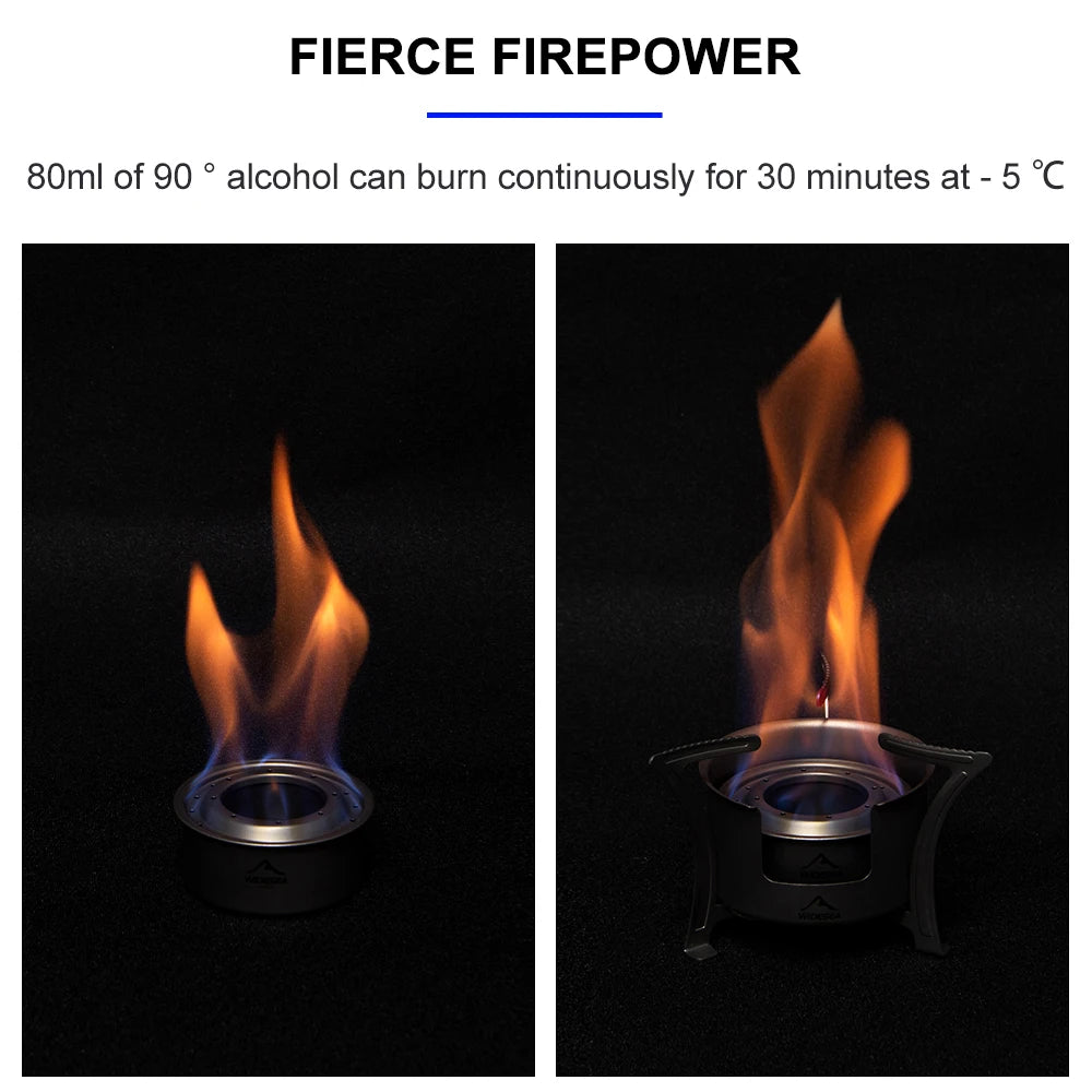 Widesea Camping Titanium Alcohol Stove Firewood Heater