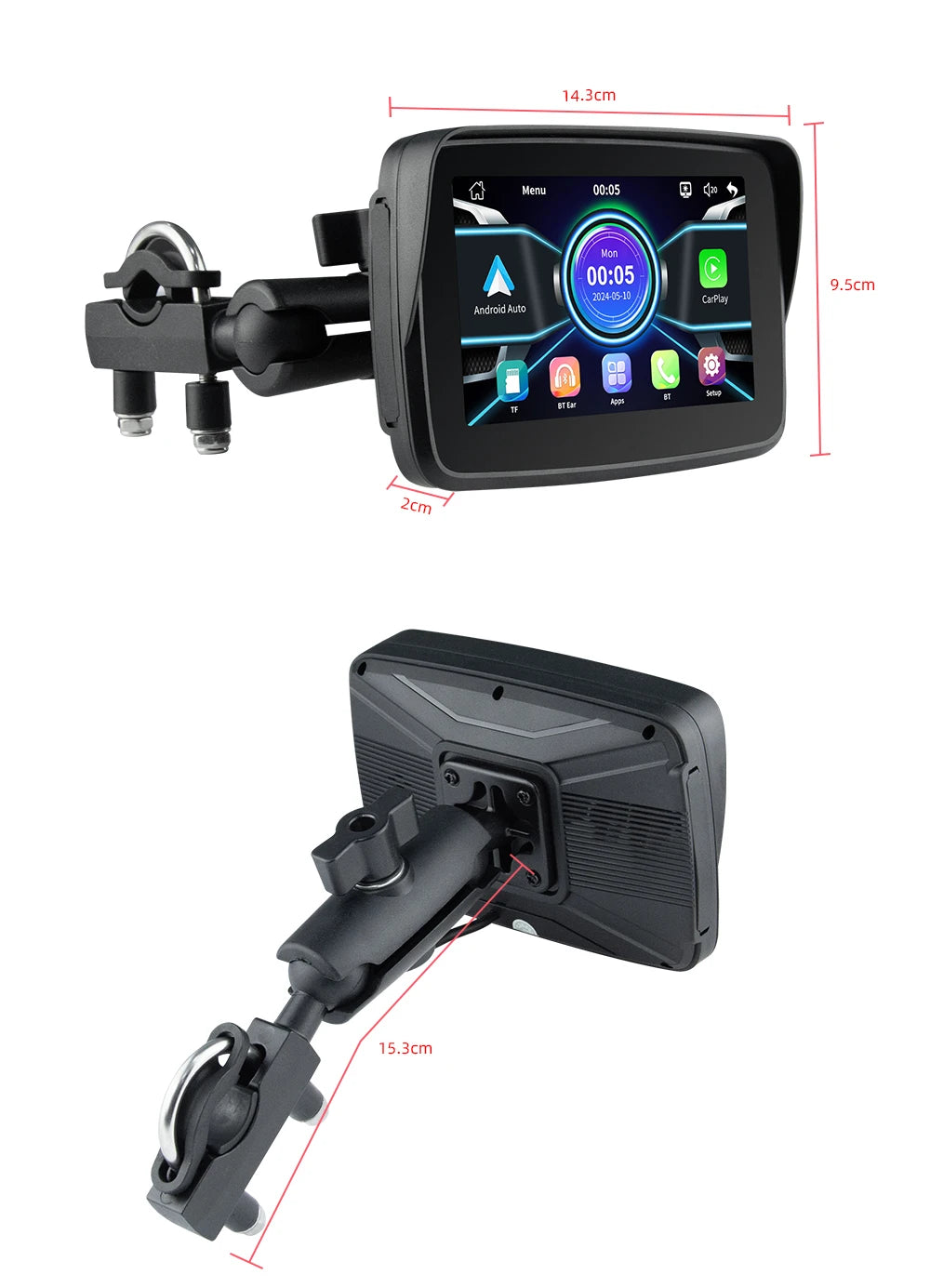 Portable Motorcycle GPS Navigation Dashboard