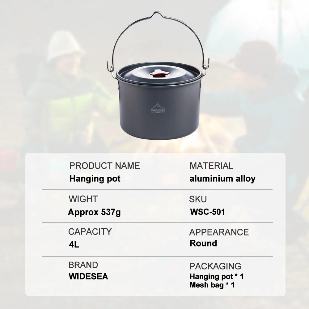 4L Camping Hanging Pot