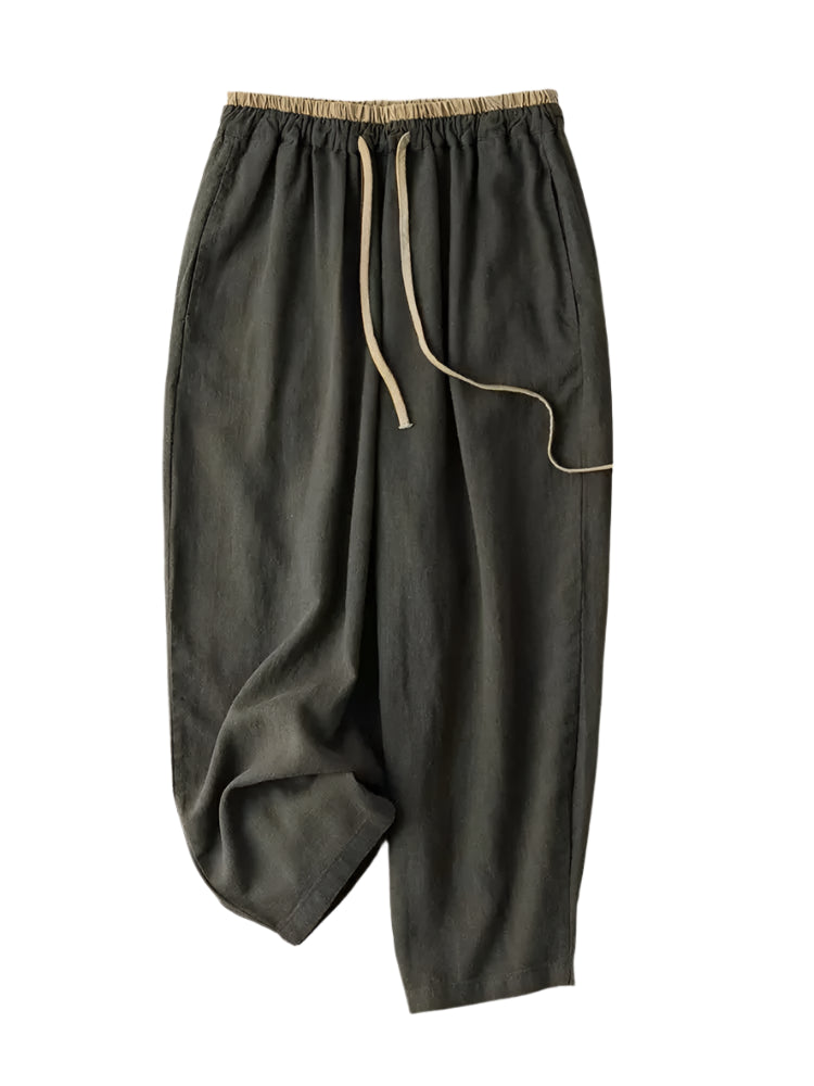 Summer Retro Cotton Linen Loose Harem Pants