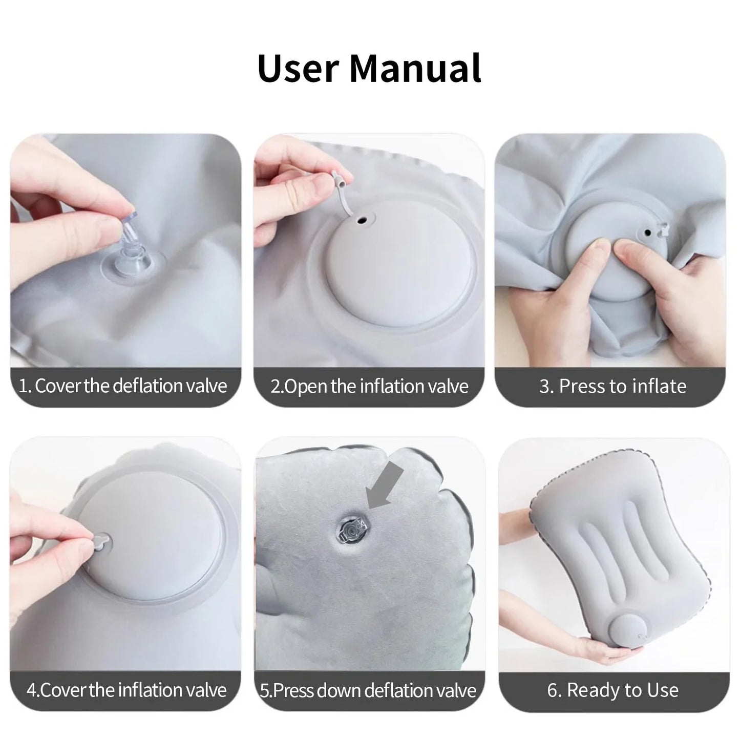 Portable Comfortable Inflatable Pillow