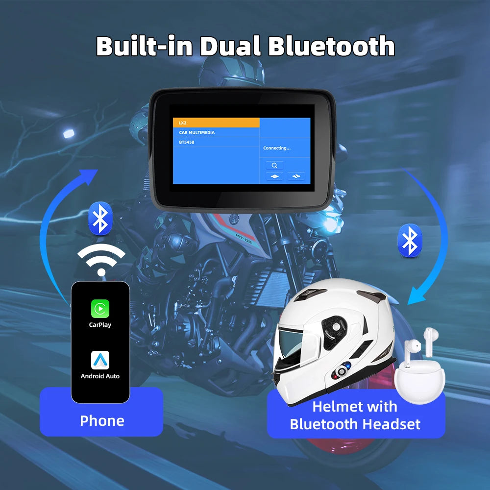Portable Motorcycle GPS Navigation Dashboard