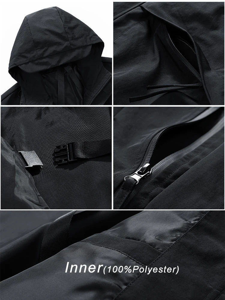 Korean Fashion Patchwork Hooded Windbreaker Jacket