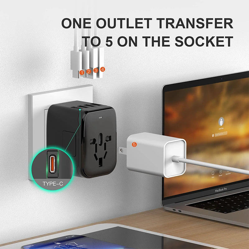 Universal Travel Adapter All-in-one
