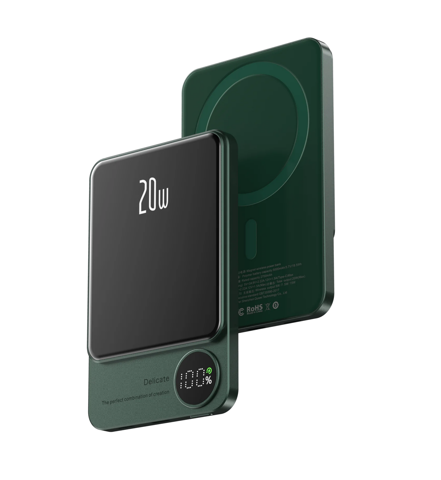 Alloy Magnetic Power Bank Wireless Fast Charger