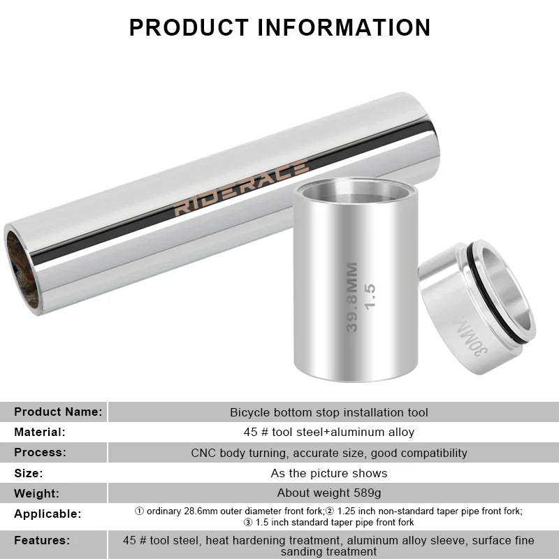 Riderace Bicycle Front Fork Setter Kit