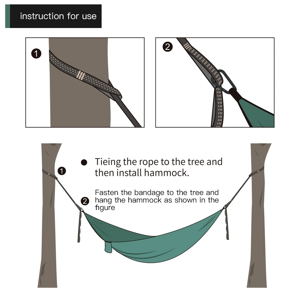 2m Camping Swing Hammock Straps