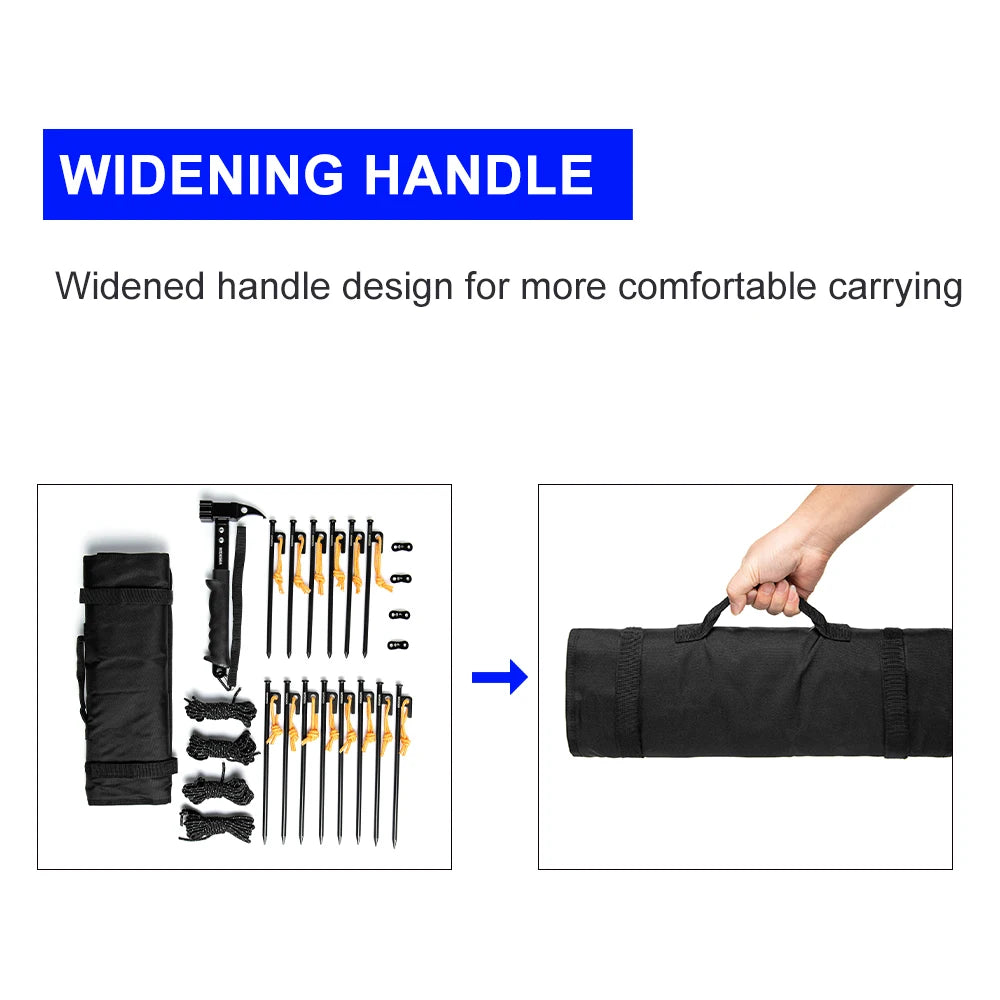 Widesea Camping Hammer & Tent Pegs Rope Set