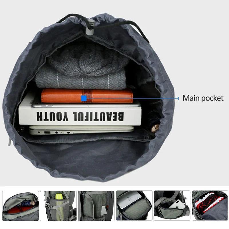 75L Camping Backpack with Rain Cover