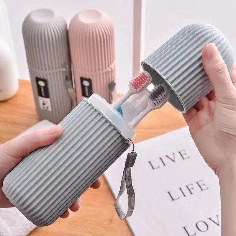 Portable Toothbrush and Toothpaste Holder Case