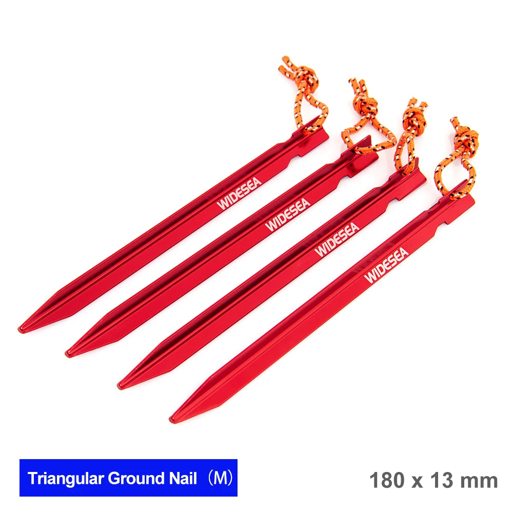 Widesea Camping 4pc/set Tent Pegs Stakes Nails
