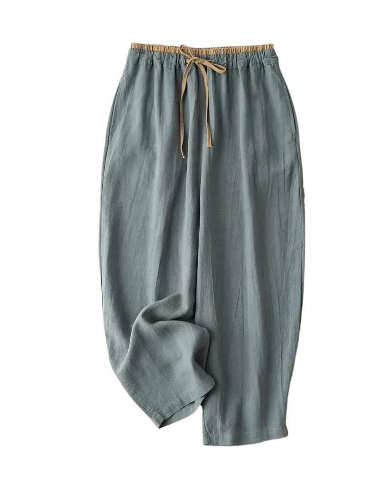 Summer Retro Cotton Linen Loose Harem Pants