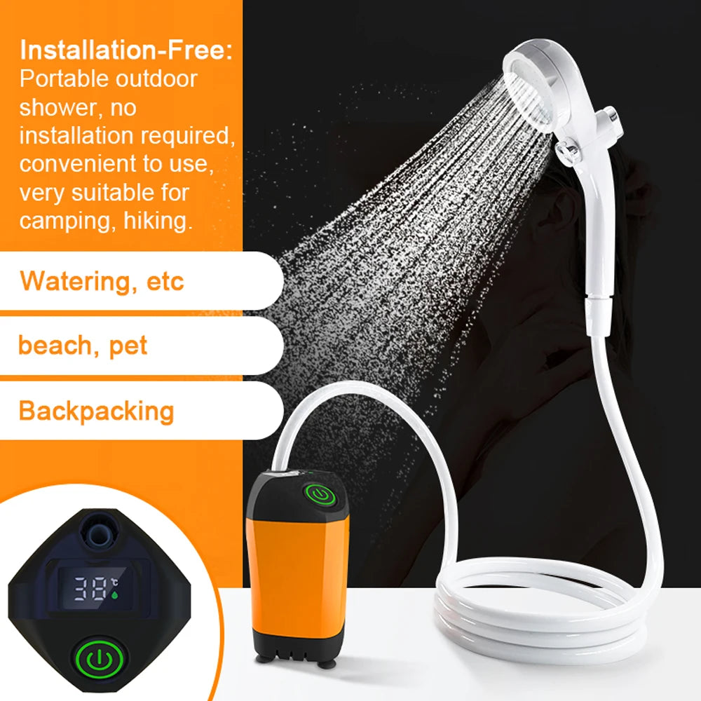 Portable Camping Shower with Digital Display