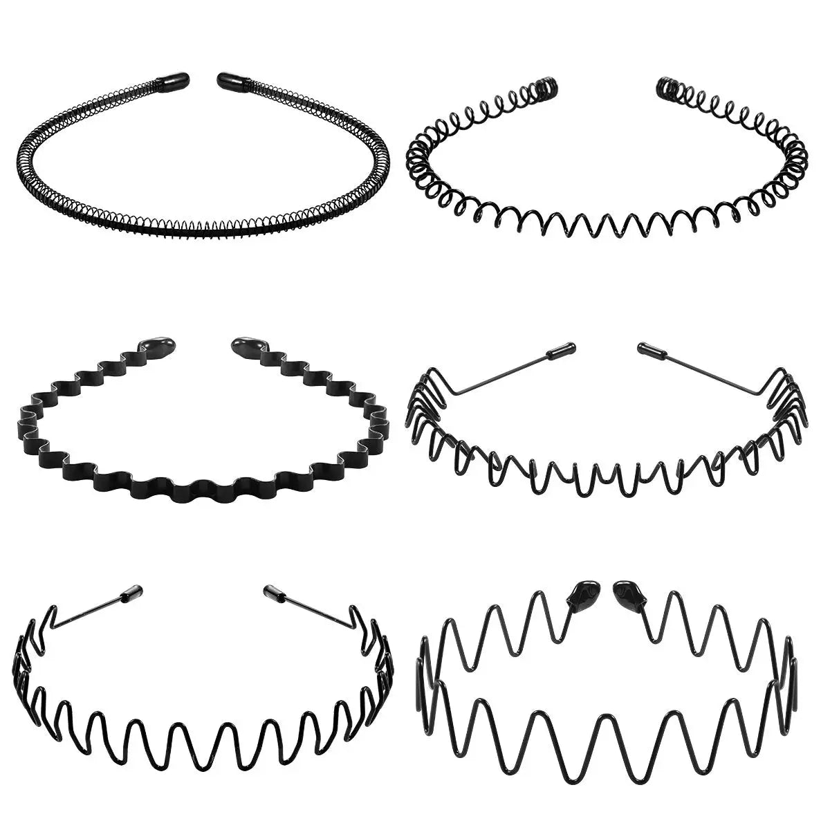 6pcs Metal Headband Set