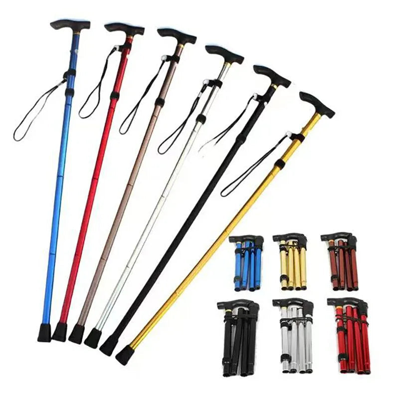 Outdoor Folding Aluminum Alloy Trekking Pole