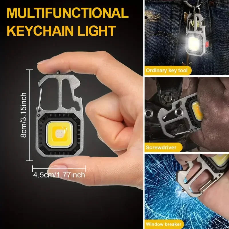 Multifunctional Mini LED Keychain Light