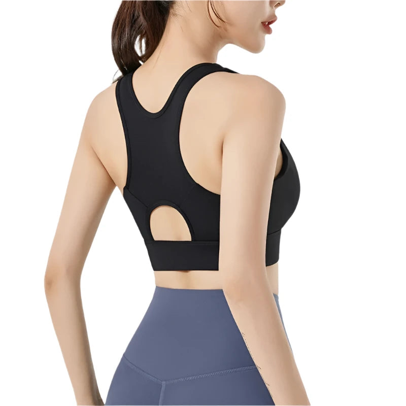 Front Zipper Sports Bra
