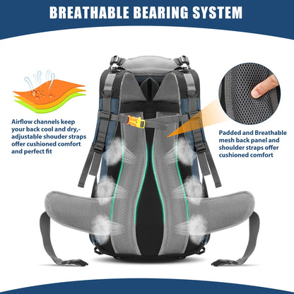 50L Waterproof Outdoor Back pack with Rain Cover