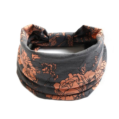 retro-style colorful cashew hair band.