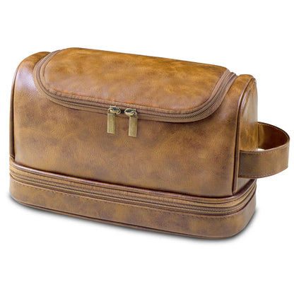 Men's Leather Travel Toiletry Bag