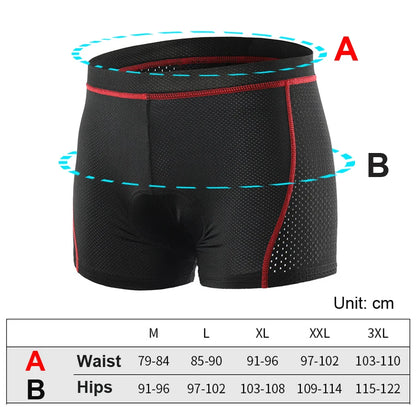 NEWBOLER Breathable Cycling Shorts with 5D Gel Pad