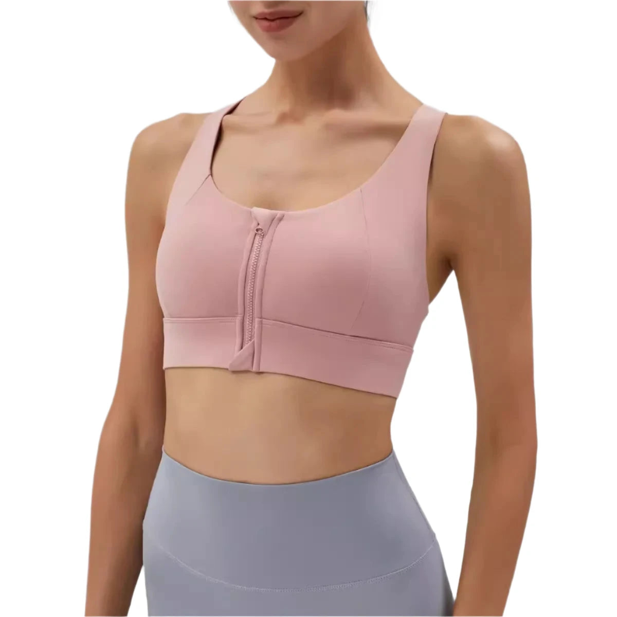 Front Zipper Sports Bra
