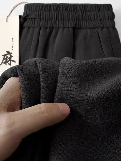 Men’s Straight Casual Cotton Linen Pants