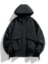 Korean Fashion Patchwork Hooded Windbreaker Jacket