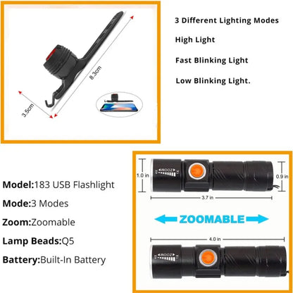 ZK30 3-in-1 8000 Lumen Bike Light Set