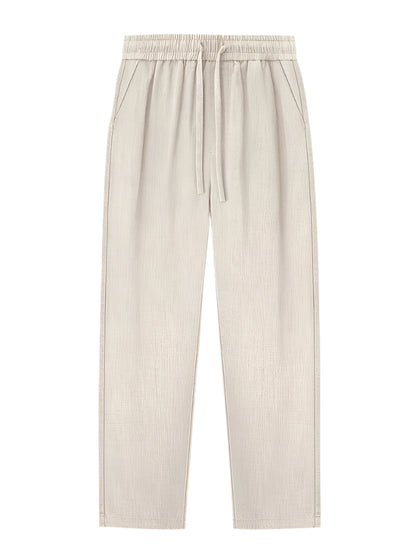 Men’s Straight Casual Cotton Linen Pants