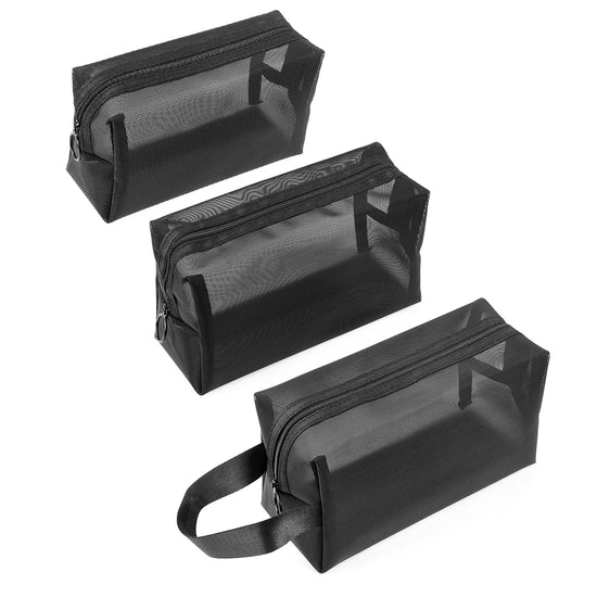 Black Transparent  Cosmetic Bag Organizer