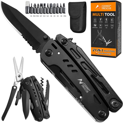 21-in-1 Stainless Steel Folding Multi-Tool Camping