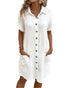 Vintage Women Solid Mini Dress