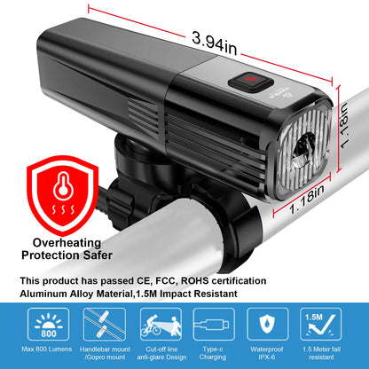 TOWILD BR800 USB Rechargeable Bike Light