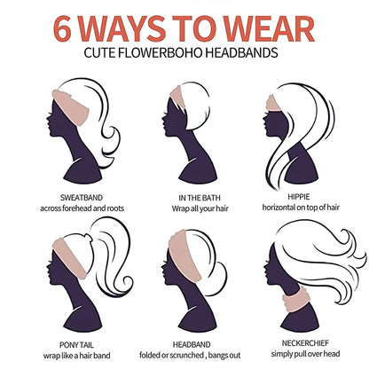 retro-style colorful cashew hair band.