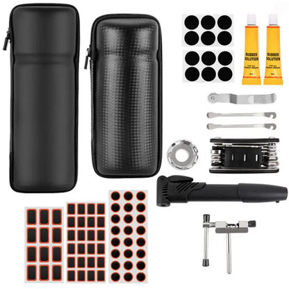 Tire Patch Kit and Basic Maintenance Tool Set