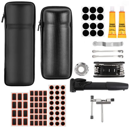 Tire Patch Kit and Basic Maintenance Tool Set
