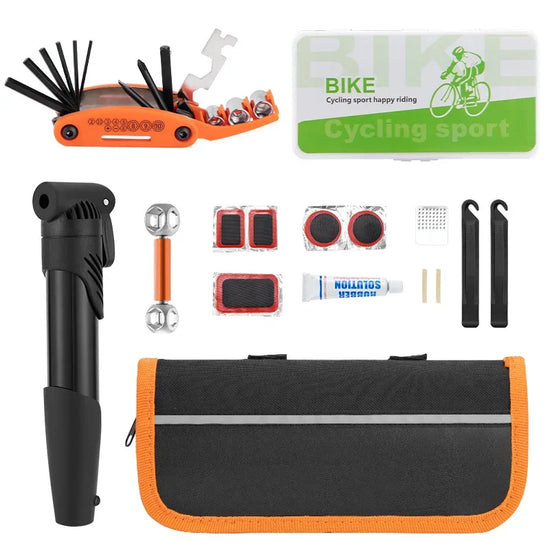 Bicycle Repair Kit with Pump
