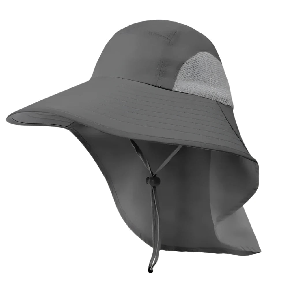 Wide Brim Sun Hat with Neck Flap