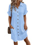 Vintage Women Solid Mini Dress